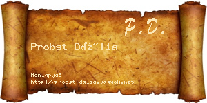 Probst Dália névjegykártya